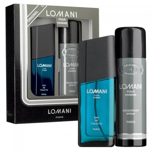 LOMANI 2 PCS SET FOR MEN: 3.4 EAU DE TOILETTE SPRAY + DEODORANT SPRAY (WINDOW BOX) - Premium Shop All from LOMANI - Just $22.33! Shop now at namebrandcities brought to you by los tres amigos discounts inc 