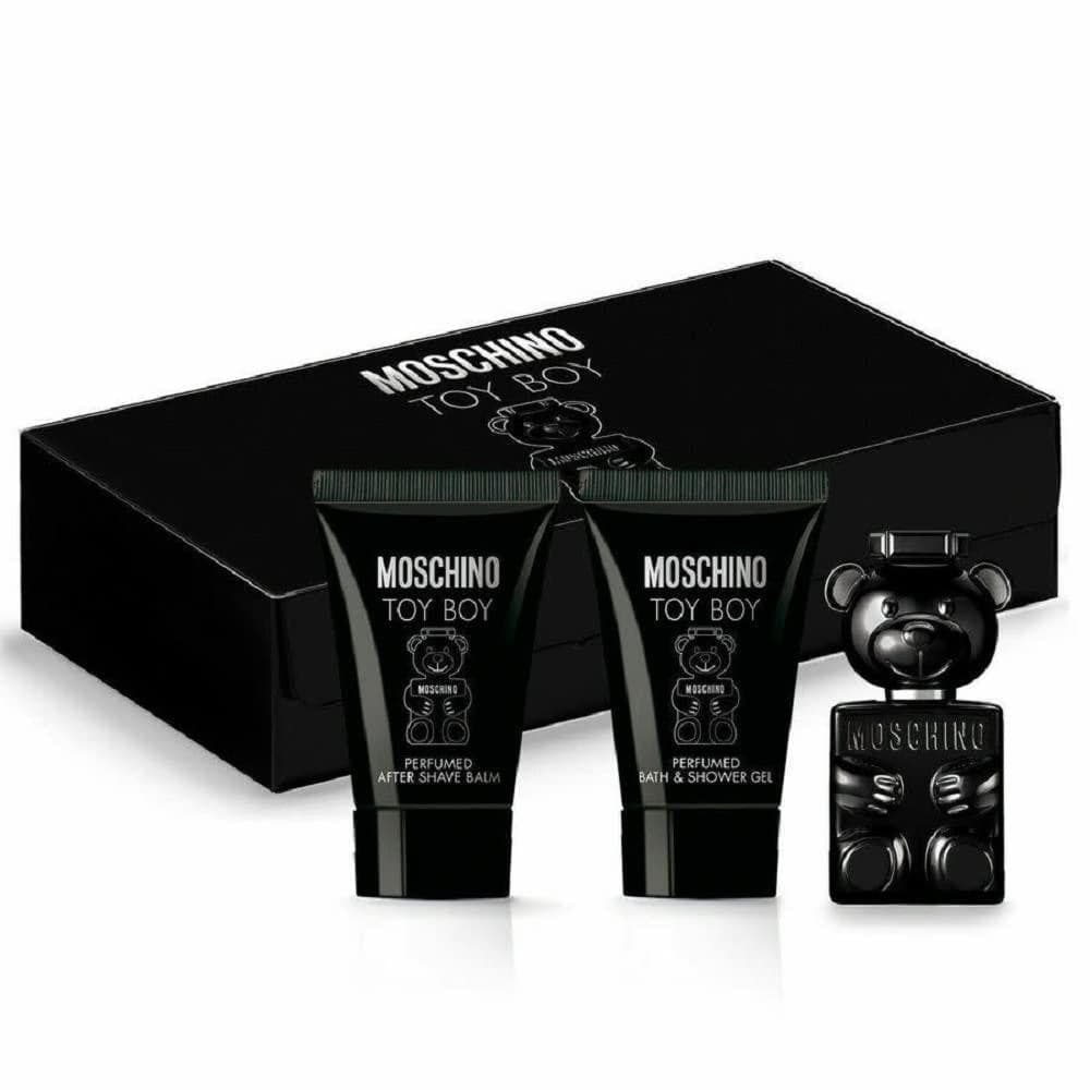 MOSCHINO TOY BOY 3 PCS MINI SET: 0.17 EAU DE PARFUM + 0.8 AFTER SHAVE BALM + 0.8 SHOWER GEL - Premium Shop All from MOSCHINO - Just $43.07! Shop now at namebrandcities brought to you by los tres amigos discounts inc 