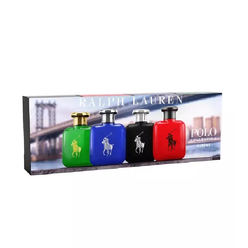 POLO COLLECTION 4 PCS SET FOR MEN: POLO GREEN 0.5 EAU DE TOILETTE + POLO BLUE 0.5 EAU DE TOILETTE + POLO RED 0.5 EAU DE TOILETTE + POLO BLACK 0.5 EAU DE TOILETTE - Premium Shop All from RALPH LAUREN - Just $100! Shop now at namebrandcities brought to you by los tres amigos discounts inc 