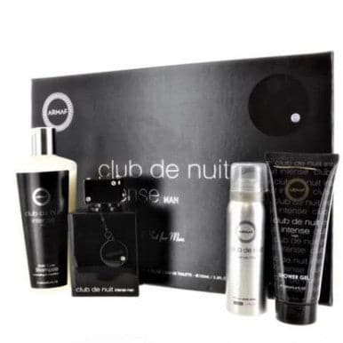 ARMAF CLUB DE NUIT INTENSE 4 PCS SET FOR MEN: 3.6 EAU DE TOILETTE SPRAY + 3.4 SHOWER GEL + 1.7 PERFUME BODY SPRAY + 8.4 SHAMPOO - Premium General from ARMAF - Just $127.60! Shop now at namebrandcities brought to you by los tres amigos discounts inc 