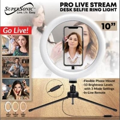 10" Selfie Ring Light (Desktop - Premium Cell Phones from Supersonic - Just $40.89! Shop now at namebrandcities brought to you by los tres amigos discounts inc 