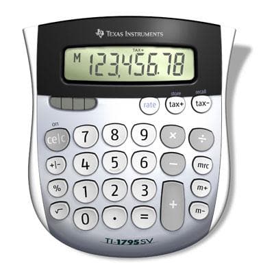 TI1795SV Mini Desktop Calc - Premium Calculators from Texas Instruments - Just $32.33! Shop now at namebrandcities brought to you by los tres amigos discounts inc 