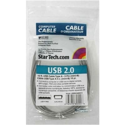 This high quality 10ft USB A to Mini B Cable provides one (4pin) USB Type A male connector and one Mini B (5pin) male connector and supports high speed USB 2.0 transfer rates (480Mbps). - Premium Cables Computer & AV from Startech.com - Just $24.54! Shop now at namebrandcities brought to you by los tres amigos discounts inc 