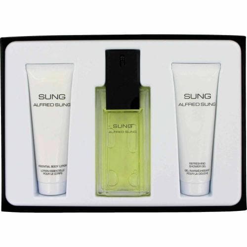 ALFRED SUNG 3 PCS SET FOR WOMEN: 3.4 EAU DE TOILETTE SPRAY + 2.5 BODY LOTION + 2.5 SHOWER GEL - Premium Shop All from ALFRED SUNG - Just $51.04! Shop now at namebrandcities brought to you by los tres amigos discounts inc 