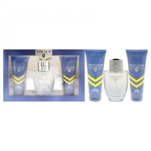 TOP GUN CHEVRON 3 PCS SET FOR MEN: 3.4 EAU DE TOILETTE SPRAY + 3.4 AFTER SHAVE BALM + 3.4 BODY WASH - Premium Shop All from TOP GUN - Just $27.11! Shop now at namebrandcities brought to you by los tres amigos discounts inc 